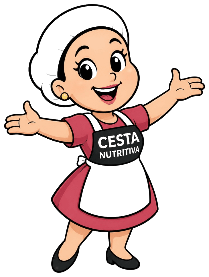 Mascote Nutritiva, cestas de alimentos e de Natal